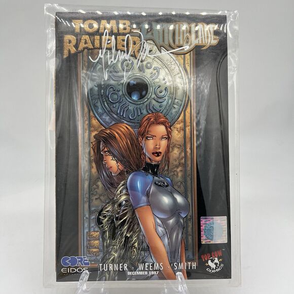 Tomb Raider Witchblade #1 Black Variant (1st Lara Croft) Signed Turner w/COA - Picture 1 of 5